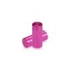 (Set of 4) 1/2'' Diameter X 1'' Barrel Length, Affordable Aluminum Standoffs, Rosy Pink Anodized Finish Standoff and (4) 2208Z Screw and (4) LANC1 Anchor for concrete/drywall (For Inside/Outside) [Required Material Hole Size: 3/8'']