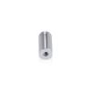 (Set of 4) 1/2'' Diameter X 1'' Barrel Length, Affordable Aluminum Standoffs, Silver Anodized Finish Standoff and (4) 2208Z Screw and (4) LANC1 Anchor for concrete/drywall (For Inside/Outside) [Required Material Hole Size: 3/8'']