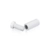 1/2'' Diameter X 1'' Barrel Length, Affordable Aluminum Standoffs, White Coated Finish Easy Fasten Standoff (For Inside / Outside use) [Required Material Hole Size: 3/8'']