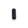 (Set of 4) 1/2'' Diameter X 1-1/2'' Barrel Length, Affordable Aluminum Standoffs, Black Anodized Finish Standoff and (4) 2208Z Screw and (4) LANC1 Anchor for concrete/drywall (For Inside/Outside) [Required Material Hole Size: 3/8'']