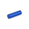 (Set of 4) 1/2'' Diameter X 1-1/2'' Barrel Length, Affordable Aluminum Standoffs, Blue Anodized Finish Standoff and (4) 2208Z Screw and (4) LANC1 Anchor for concrete/drywall (For Inside/Outside) [Required Material Hole Size: 3/8'']