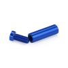 1/2'' Diameter X 1-1/2'' Barrel Length, Affordable Aluminum Standoffs, Blue Anodized Finish Easy Fasten Standoff (For Inside / Outside use) [Required Material Hole Size: 3/8'']