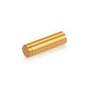 (Set of 4) 1/2'' Diameter X 1-1/2'' Barrel Length, Affordable Aluminum Standoffs, Gold Anodized Finish Standoff and (4) 2208Z Screw and (4) LANC1 Anchor for concrete/drywall (For Inside/Outside) [Required Material Hole Size: 3/8'']