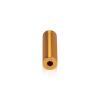 (Set of 4) 1/2'' Diameter X 1-1/2'' Barrel Length, Affordable Aluminum Standoffs, Gold Anodized Finish Standoff and (4) 2208Z Screw and (4) LANC1 Anchor for concrete/drywall (For Inside/Outside) [Required Material Hole Size: 3/8'']