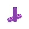 1/2'' Diameter X 1-1/2'' Barrel Length, Affordable Aluminum Standoffs, Purple Anodized Finish Easy Fasten Standoff (For Inside / Outside use) [Required Material Hole Size: 3/8'']