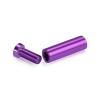 1/2'' Diameter X 1-1/2'' Barrel Length, Affordable Aluminum Standoffs, Purple Anodized Finish Easy Fasten Standoff (For Inside / Outside use) [Required Material Hole Size: 3/8'']