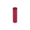 (Set of 4) 1/2'' Diameter X 1-1/2'' Barrel Length, Affordable Aluminum Standoffs, Cherry Red Anodized Finish Standoff and (4) 2208Z Screw and (4) LANC1 Anchor for concrete/drywall (For Inside/Outside) [Required Material Hole Size: 3/8'']