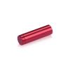(Set of 4) 1/2'' Diameter X 1-1/2'' Barrel Length, Affordable Aluminum Standoffs, Cherry Red Anodized Finish Standoff and (4) 2208Z Screw and (4) LANC1 Anchor for concrete/drywall (For Inside/Outside) [Required Material Hole Size: 3/8'']