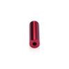 1/2'' Diameter X 1-1/2'' Barrel Length, Affordable Aluminum Standoffs, Cherry Red Anodized Finish Easy Fasten Standoff (For Inside / Outside use) [Required Material Hole Size: 3/8'']