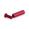 1/2'' Diameter X 1-1/2'' Barrel Length, Affordable Aluminum Standoffs, Cherry Red Anodized Finish Easy Fasten Standoff (For Inside / Outside use) [Required Material Hole Size: 3/8'']