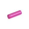 (Set of 4) 1/2'' Diameter X 1-1/2'' Barrel Length, Affordable Aluminum Standoffs, Rosy Pink Anodized Finish Standoff and (4) 2208Z Screw and (4) LANC1 Anchor for concrete/drywall (For Inside/Outside) [Required Material Hole Size: 3/8'']