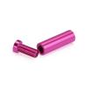 1/2'' Diameter X 1-1/2'' Barrel Length, Affordable Aluminum Standoffs, Rosy Pink Anodized Finish Easy Fasten Standoff (For Inside / Outside use) [Required Material Hole Size: 3/8'']