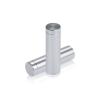 1/2'' Diameter X 1-1/2'' Barrel Length, Affordable Aluminum Standoffs, Silver Anodized Finish Easy Fasten Standoff (For Inside / Outside use) [Required Material Hole Size: 3/8'']