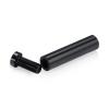 (Set of 4) 1/2'' Diameter X 2'' Barrel Length, Affordable Aluminum Standoffs, Black Anodized Finish Standoff and (4) 2208Z Screw and (4) LANC1 Anchor for concrete/drywall (For Inside/Outside) [Required Material Hole Size: 3/8'']