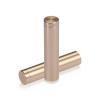 (Set of 4) 1/2'' Diameter X 2'' Barrel Length, Affordable Aluminum Standoffs, Champagne Anodized Finish Standoff and (4) 2208Z Screw and (4) LANC1 Anchor for concrete/drywall (For Inside/Outside) [Required Material Hole Size: 3/8'']