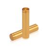 1/2'' Diameter X 2'' Barrel Length, Affordable Aluminum Standoffs, Gold Anodized Finish Easy Fasten Standoff (For Inside / Outside use) [Required Material Hole Size: 3/8'']