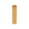 (Set of 4) 1/2'' Diameter X 2'' Barrel Length, Affordable Aluminum Standoffs, Gold Anodized Finish Standoff and (4) 2208Z Screw and (4) LANC1 Anchor for concrete/drywall (For Inside/Outside) [Required Material Hole Size: 3/8'']