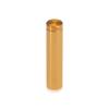 1/2'' Diameter X 2'' Barrel Length, Affordable Aluminum Standoffs, Gold Anodized Finish Easy Fasten Standoff (For Inside / Outside use) [Required Material Hole Size: 3/8'']