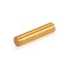 (Set of 4) 1/2'' Diameter X 2'' Barrel Length, Affordable Aluminum Standoffs, Gold Anodized Finish Standoff and (4) 2208Z Screw and (4) LANC1 Anchor for concrete/drywall (For Inside/Outside) [Required Material Hole Size: 3/8'']