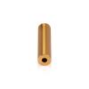 1/2'' Diameter X 2'' Barrel Length, Affordable Aluminum Standoffs, Gold Anodized Finish Easy Fasten Standoff (For Inside / Outside use) [Required Material Hole Size: 3/8'']