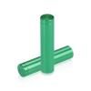 (Set of 4) 1/2'' Diameter X 2'' Barrel Length, Affordable Aluminum Standoffs, Green Anodized Finish Standoff and (4) 2208Z Screw and (4) LANC1 Anchor for concrete/drywall (For Inside/Outside) [Required Material Hole Size: 3/8'']