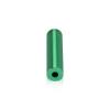 (Set of 4) 1/2'' Diameter X 2'' Barrel Length, Affordable Aluminum Standoffs, Green Anodized Finish Standoff and (4) 2208Z Screw and (4) LANC1 Anchor for concrete/drywall (For Inside/Outside) [Required Material Hole Size: 3/8'']