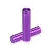 (Set of 4) 1/2'' Diameter X 2'' Barrel Length, Affordable Aluminum Standoffs, Purple Anodized Finish Standoff and (4) 2208Z Screw and (4) LANC1 Anchor for concrete/drywall (For Inside/Outside) [Required Material Hole Size: 3/8'']