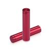 1/2'' Diameter X 2'' Barrel Length, Affordable Aluminum Standoffs, Cherry Red Anodized Finish Easy Fasten Standoff (For Inside / Outside use) [Required Material Hole Size: 3/8'']