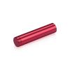 (Set of 4) 1/2'' Diameter X 2'' Barrel Length, Affordable Aluminum Standoffs, Cherry Red Anodized Finish Standoff and (4) 2208Z Screw and (4) LANC1 Anchor for concrete/drywall (For Inside/Outside) [Required Material Hole Size: 3/8'']