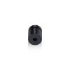 (Set of 4) 5/8'' Diameter X 1/2'' Barrel Length, Affordable Aluminum Standoffs, Black Anodized Finish Standoff and (4) 2208Z Screw and (4) LANC1 Anchor for concrete/drywall(For Inside/Outside) [Required Material Hole Size: 7/16'']