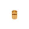 5/8'' Diameter X 1/2'' Barrel Length, Affordable Aluminum Standoffs, Gold Anodized Finish Easy Fasten Standoff (For Inside / Outside use) [Required Material Hole Size: 7/16'']
