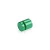 (Set of 4) 5/8'' Diameter X 1/2'' Barrel Length, Affordable Aluminum Standoffs, Green Anodized Finish Standoff and (4) 2208Z Screw and (4) LANC1 Anchor for concrete/drywall (For Inside/Outside) [Required Material Hole Size: 7/16'']