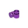 (Set of 4) 5/8'' Diameter X 1/2'' Barrel Length, Affordable Aluminum Standoffs, Purple Anodized Finish Standoff and (4) 2208Z Screw and (4) LANC1 Anchor for concrete/drywall (For Inside/Outside) [Required Material Hole Size: 7/16'']