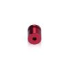 (Set of 4) 5/8'' Diameter X 1/2'' Barrel Length, Affordable Aluminum Standoffs, Cherry Red Anodized Finish Standoff and (4) 2208Z Screw and (4) LANC1 Anchor for concrete/drywall (For Inside/Outside) [Required Material Hole Size: 7/16'']