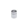 (Set of 4) 5/8'' Diameter X 1/2'' Barrel Length, Affordable Aluminum Standoffs, Silver Anodized Finish Standoff and (4) 2208Z Screw and (4) LANC1 Anchor for concrete/drywall (For Inside/Outside) [Required Material Hole Size: 7/16'']