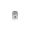 (Set of 4) 5/8'' Diameter X 1/2'' Barrel Length, Affordable Aluminum Standoffs, Silver Anodized Finish Standoff and (4) 2208Z Screw and (4) LANC1 Anchor for concrete/drywall (For Inside/Outside) [Required Material Hole Size: 7/16'']