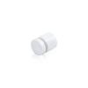 5/8'' Diameter X 1/2'' Barrel Length, Affordable Aluminum Standoffs, White Coated Finish Easy Fasten Standoff (For Inside / Outside use) [Required Material Hole Size: 7/16'']