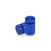 5/8'' Diameter X 3/4'' Barrel Length, Affordable Aluminum Standoffs, Blue Anodized Finish Easy Fasten Standoff (For Inside / Outside use) [Required Material Hole Size: 7/16'']