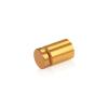 5/8'' Diameter X 3/4'' Barrel Length, Affordable Aluminum Standoffs, Gold Anodized Finish Easy Fasten Standoff (For Inside / Outside use) [Required Material Hole Size: 7/16'']