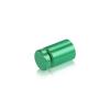 5/8'' Diameter X 3/4'' Barrel Length, Affordable Aluminum Standoffs, Green Anodized Finish Easy Fasten Standoff (For Inside / Outside use) [Required Material Hole Size: 7/16'']