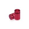 5/8'' Diameter X 3/4'' Barrel Length, Affordable Aluminum Standoffs, Cherry Red Anodized Finish Easy Fasten Standoff (For Inside / Outside use) [Required Material Hole Size: 7/16'']