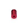 5/8'' Diameter X 3/4'' Barrel Length, Affordable Aluminum Standoffs, Cherry Red Anodized Finish Easy Fasten Standoff (For Inside / Outside use) [Required Material Hole Size: 7/16'']