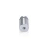 (Set of 4) 5/8'' Diameter X 3/4'' Barrel Length, Affordable Aluminum Standoffs, Silver Anodized Finish Standoff and (4) 2208Z Screw and (4) LANC1 Anchor for concrete/drywall (For Inside/Outside) [Required Material Hole Size: 7/16'']