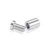 5/8'' Diameter X 3/4'' Barrel Length, Affordable Aluminum Standoffs, Silver Anodized Finish Easy Fasten Standoff (For Inside / Outside use) [Required Material Hole Size: 7/16'']