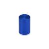 5/8'' Diameter X 1'' Barrel Length, Affordable Aluminum Standoffs, Blue Anodized Finish Easy Fasten Standoff (For Inside / Outside use) [Required Material Hole Size: 7/16'']