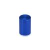 (Set of 4) 5/8'' Diameter X 1'' Barrel Length, Affordable Aluminum Standoffs, Blue Anodized Finish Standoff and (4) 2208Z Screw and (4) LANC1 Anchor for concrete/drywall (For Inside/Outside) [Required Material Hole Size: 7/16'']