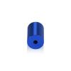 (Set of 4) 5/8'' Diameter X 1'' Barrel Length, Affordable Aluminum Standoffs, Blue Anodized Finish Standoff and (4) 2208Z Screw and (4) LANC1 Anchor for concrete/drywall (For Inside/Outside) [Required Material Hole Size: 7/16'']