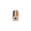 (Set of 4) 5/8'' Diameter X 1'' Barrel Length, Affordable Aluminum Standoffs, Champagne Anodized Finish Standoff and (4) 2208Z Screw and (4) LANC1 Anchor for concrete/drywall (For Inside/Outside) [Required Material Hole Size: 7/16'']