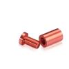 (Set of 4) 5/8'' Diameter X 1'' Barrel Length, Affordable Aluminum Standoffs, Copper Anodized Finish Standoff and (4) 2208Z Screw and (4) LANC1 Anchor for concrete/drywall (For Inside/Outside) [Required Material Hole Size: 7/16'']