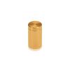 (Set of 4) 5/8'' Diameter X 1'' Barrel Length, Affordable Aluminum Standoffs, Gold Anodized Finish Standoff and (4) 2208Z Screw and (4) LANC1 Anchor for concrete/drywall (For Inside/Outside) [Required Material Hole Size: 7/16'']